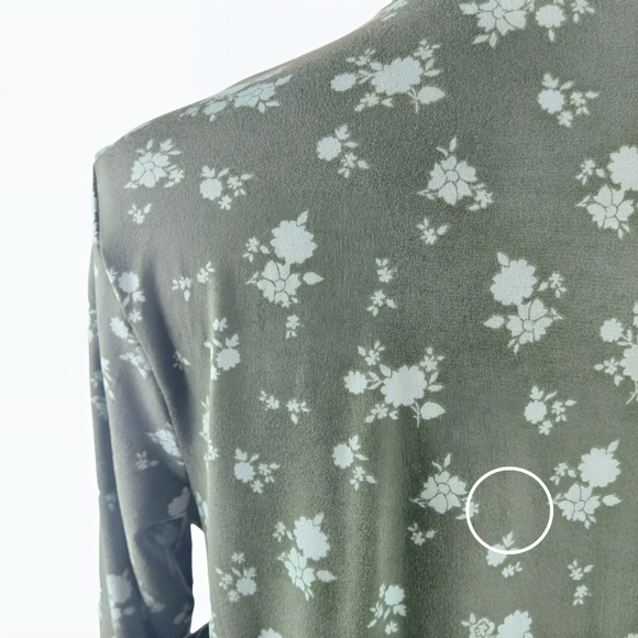 NWOT As U Wish Green Floral Mock-Neck Mini-Dress S - Picture 5 of 7